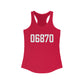 06870 - Greenwich CT Zip Code Women's Ideal Racerback Tank Top