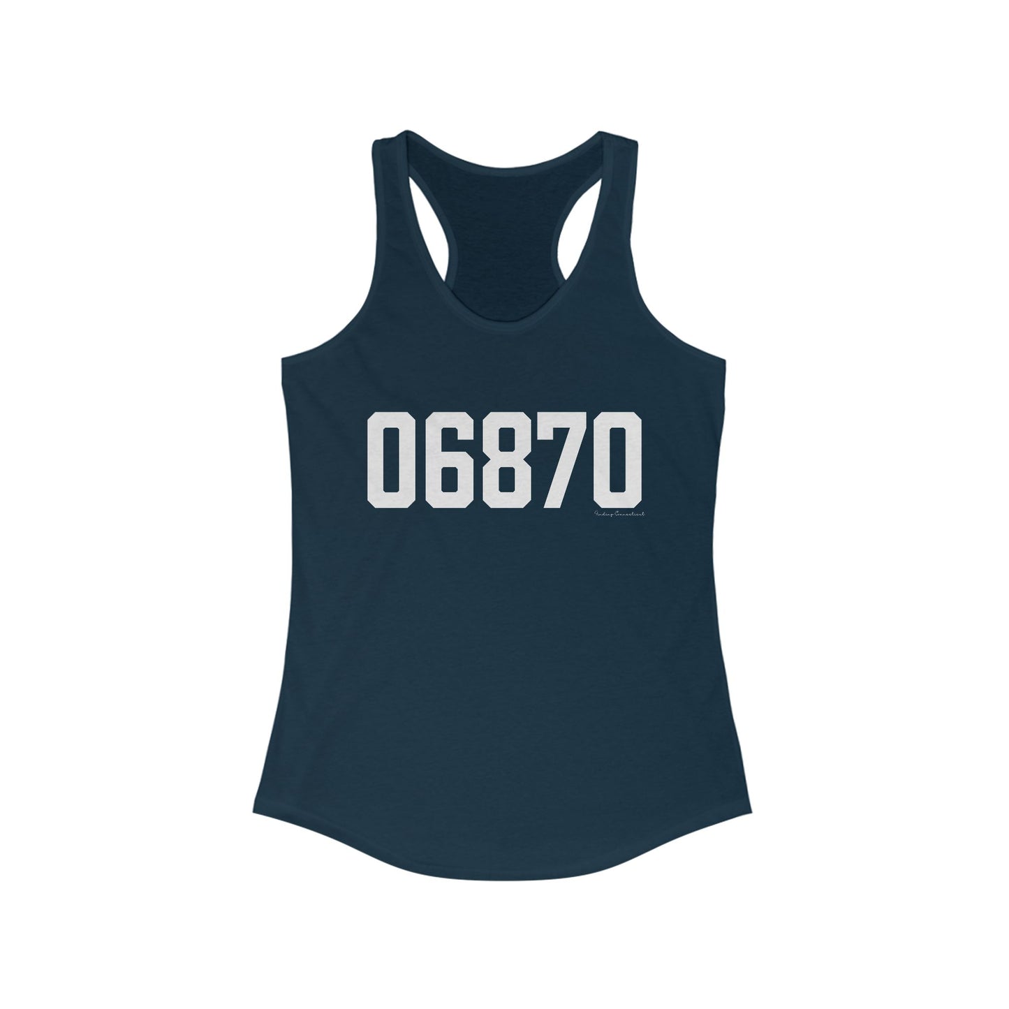06870 - Greenwich CT Zip Code Women's Ideal Racerback Tank Top