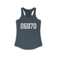 06870 - Greenwich CT Zip Code Women's Ideal Racerback Tank Top