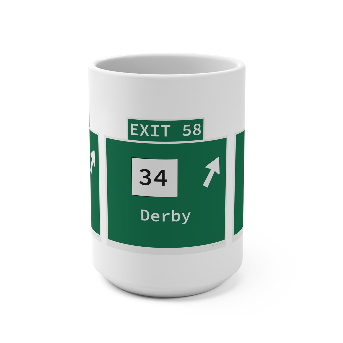 Vintage WCP Exit 58 Sign Mug 15oz