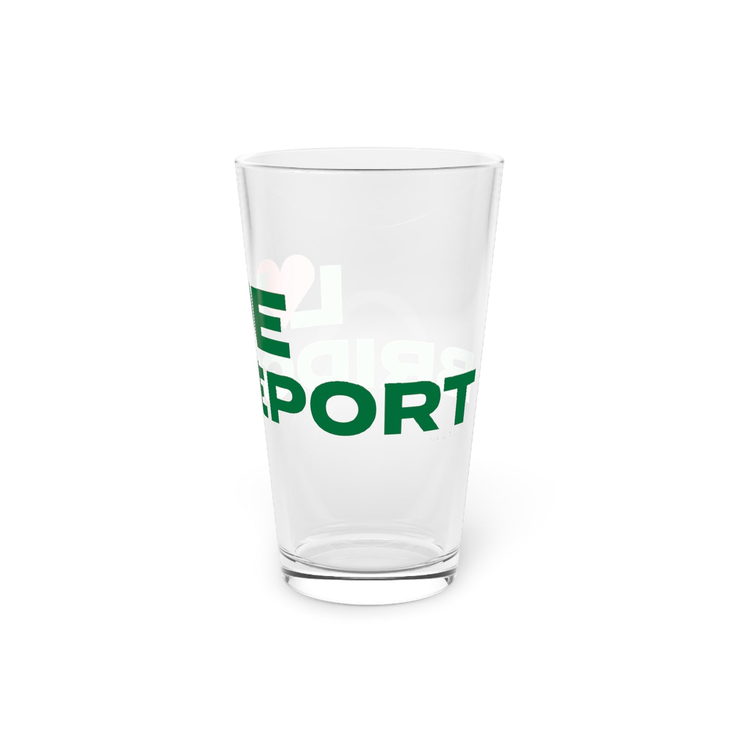 Love Bridgeport  Pint Glass, 16oz
