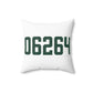 06264 Scotland Connecticut Zip Code Spun Polyester Square Pillow