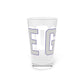 Goose Zip Code Gray & Purple Pint Glass, 16oz