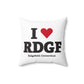 I Heart RDGF Spun Polyester Square Pillow