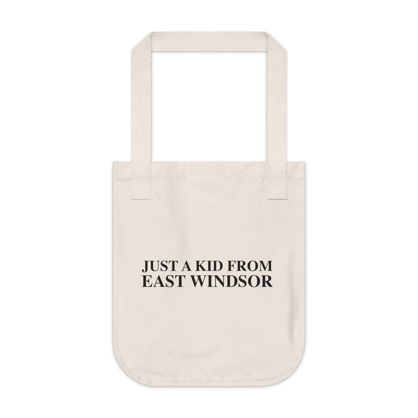 Just a kid from East Windsor Organic Canvas Tote Bag