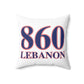 860 Lebanon Red, White & Blue Spun Polyester Square Pillow