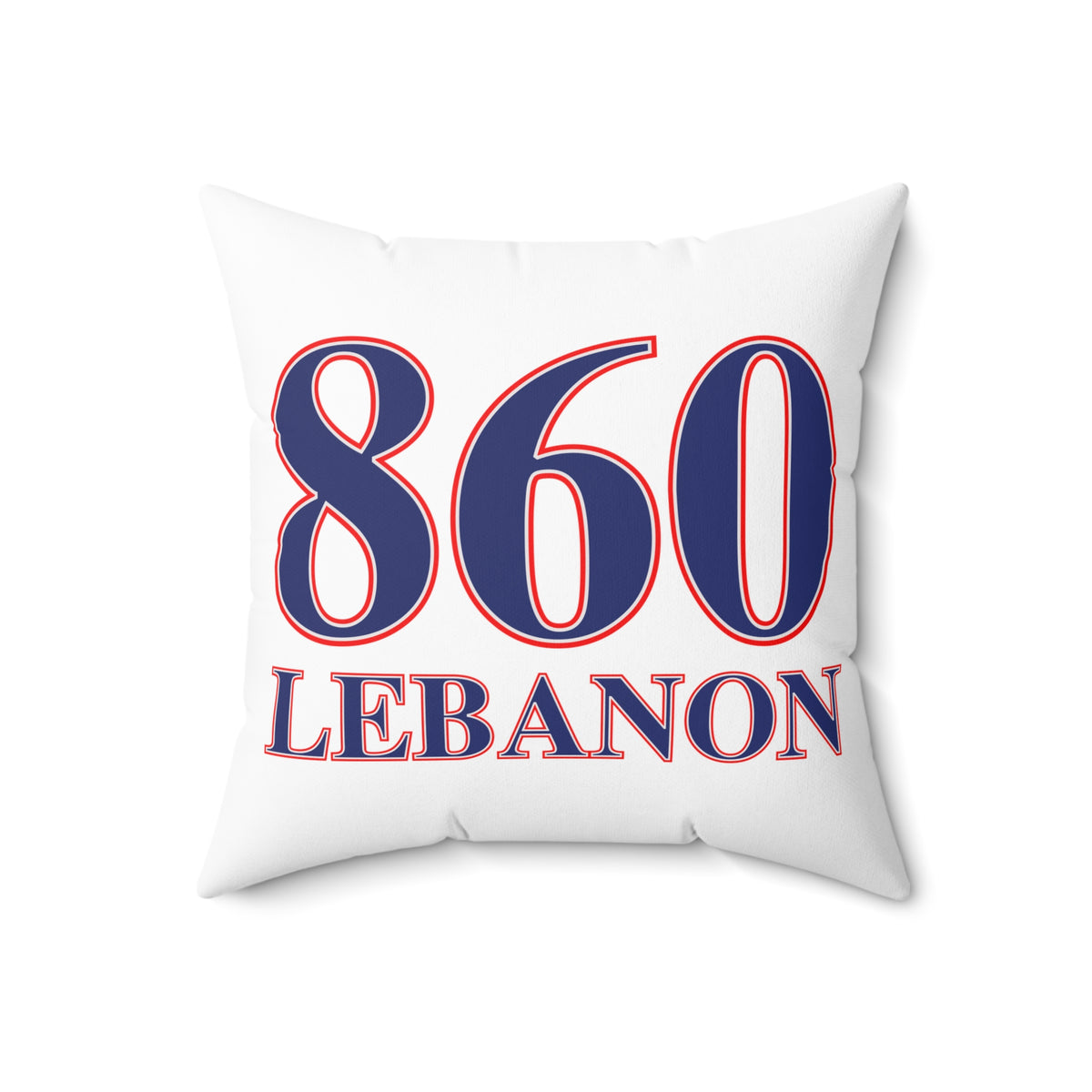 860 Lebanon Red, White & Blue Spun Polyester Square Pillow