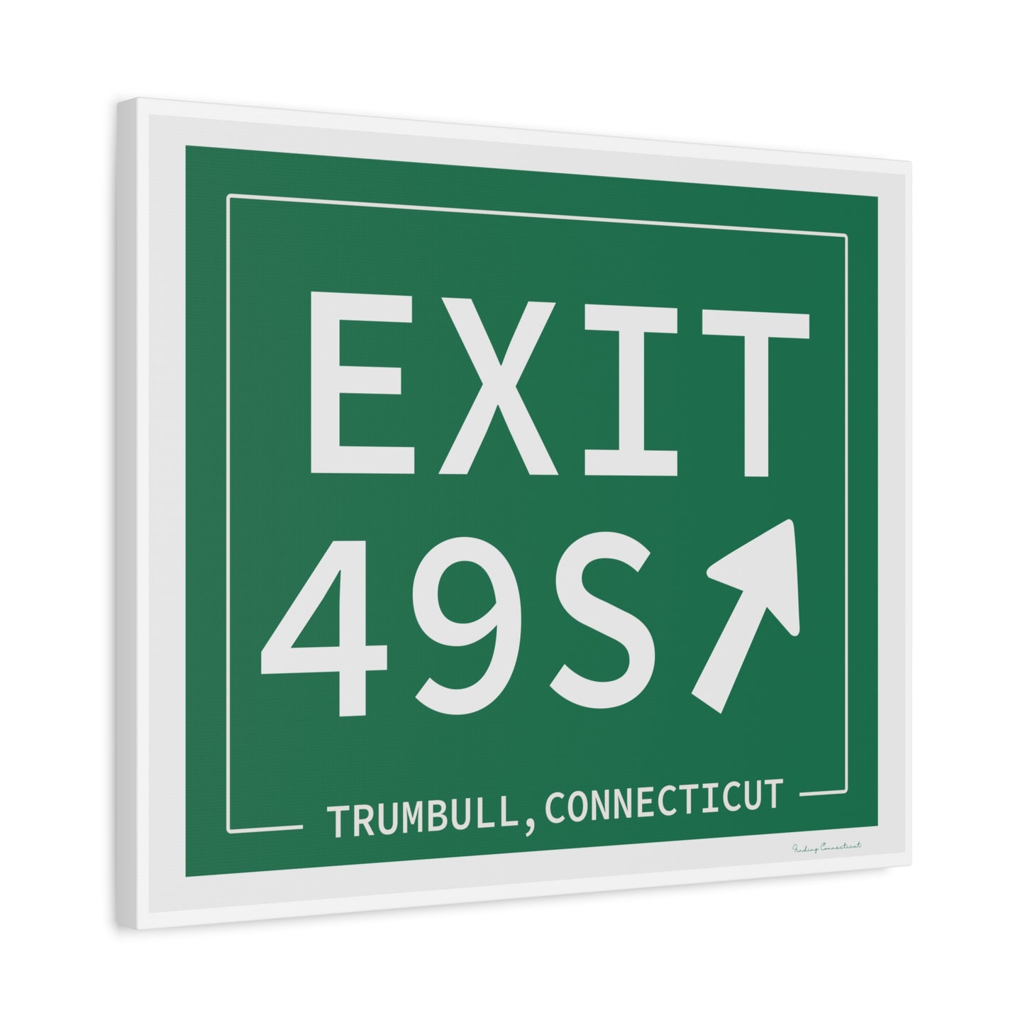 Vintage Exit 49S  Merritt Parkway Sign Matte Canvas, Stretched, 1.25"