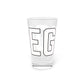 Goose Zip Code White & Black Pint Glass, 16oz
