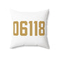 06118 East Hartford Connecticut Zip Code Polyester Square Pillow