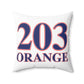 203 Orange Red White & Blue Spun Polyester Square Pillow