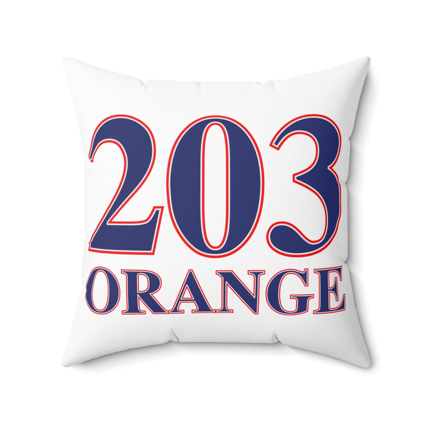203 Orange Red White & Blue Spun Polyester Square Pillow