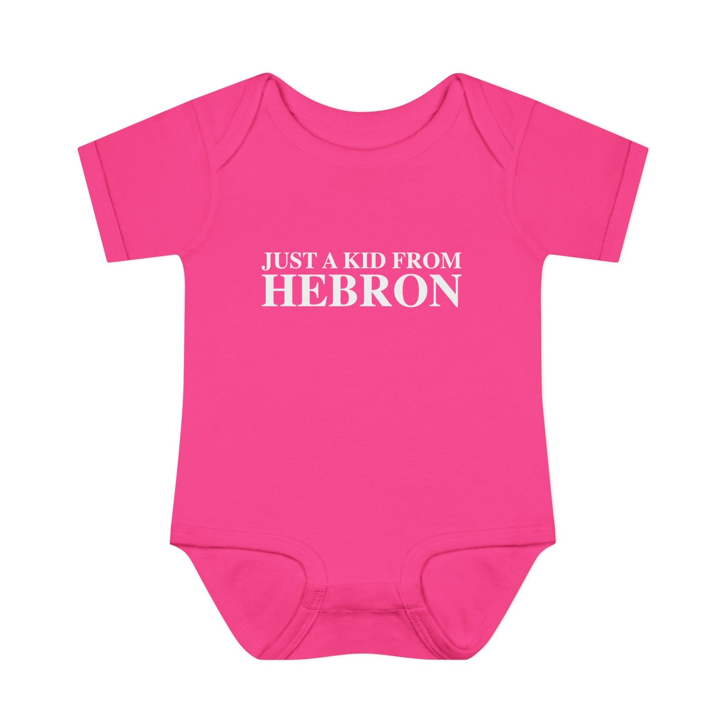 Just a kid from Hebron Infant Baby Rib Bodysuit