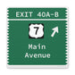 Vintage Merritt Parkway Exit 40 A-B Sign Matte Canvas, Stretched, 1.25"