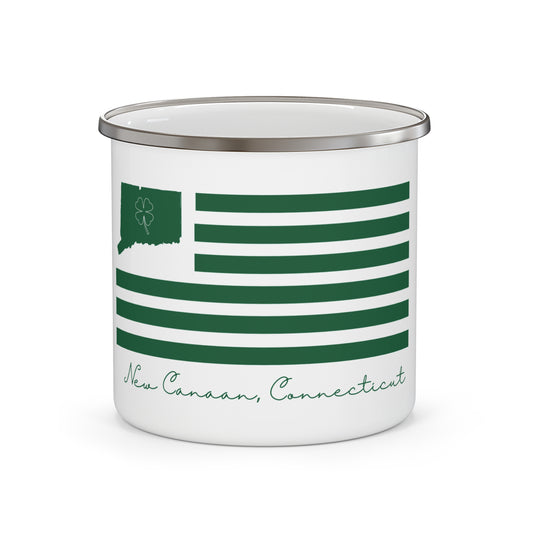 New Canaan Connecticut St. Patrick's Day Enamel Camping Mug