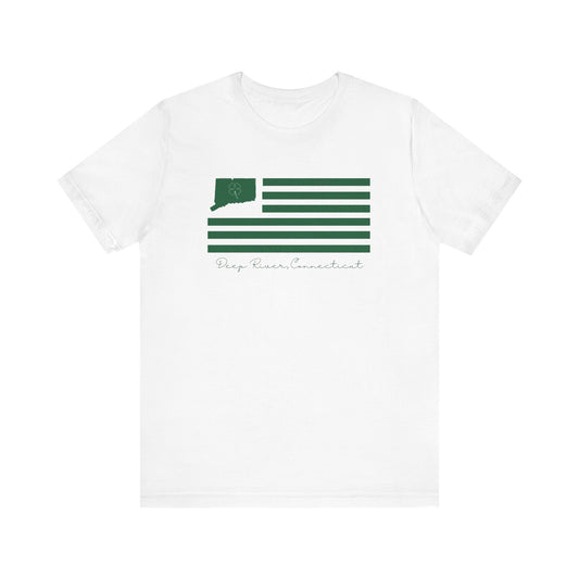 Deep River Connecticut St. Patrick’s Day Flag Unisex Jersey Short Sleeve T-Shirt