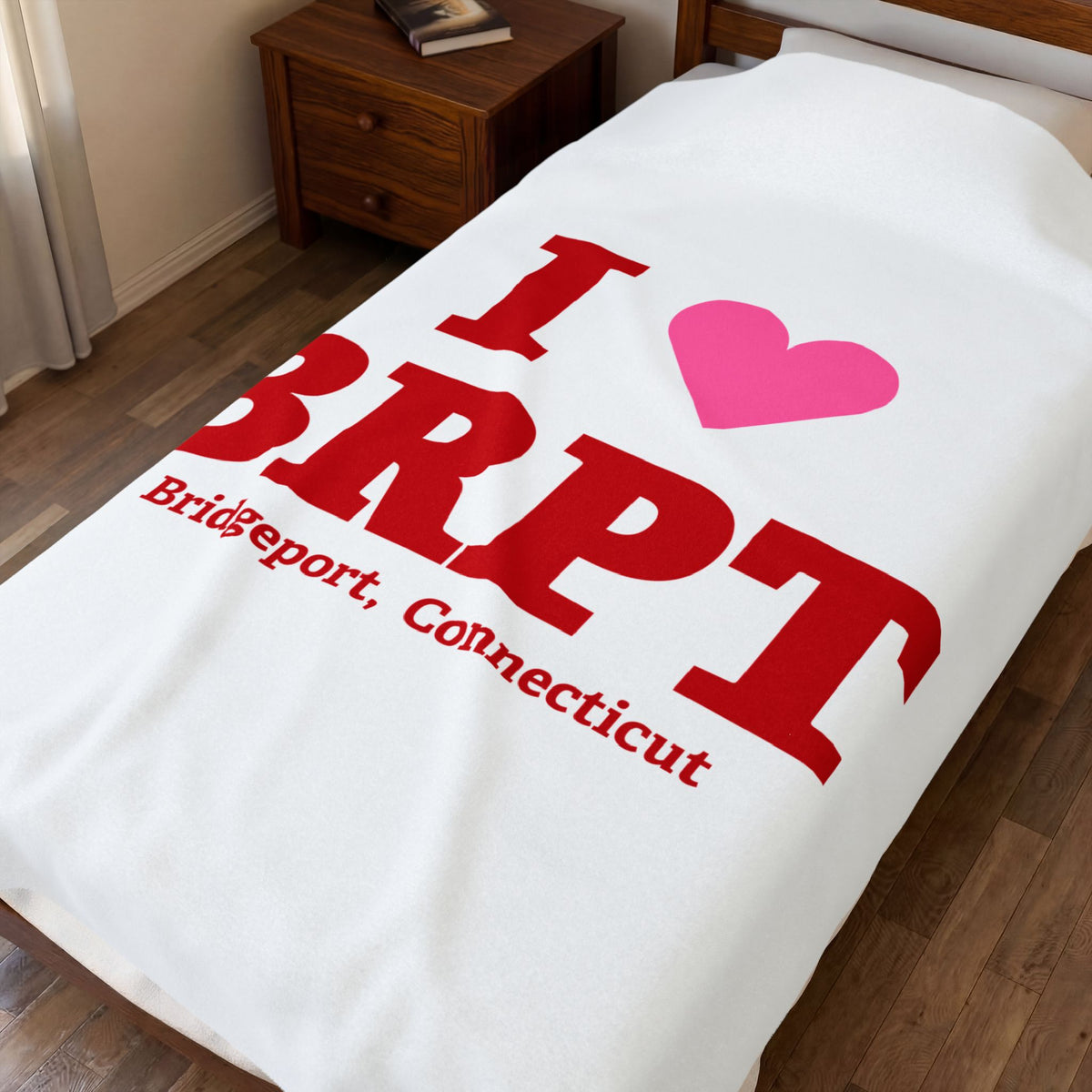 I Heart BRPT Velveteen Plush Blanket
