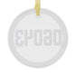 06043 Bolton Connecticut Zip Code Glass Ornaments