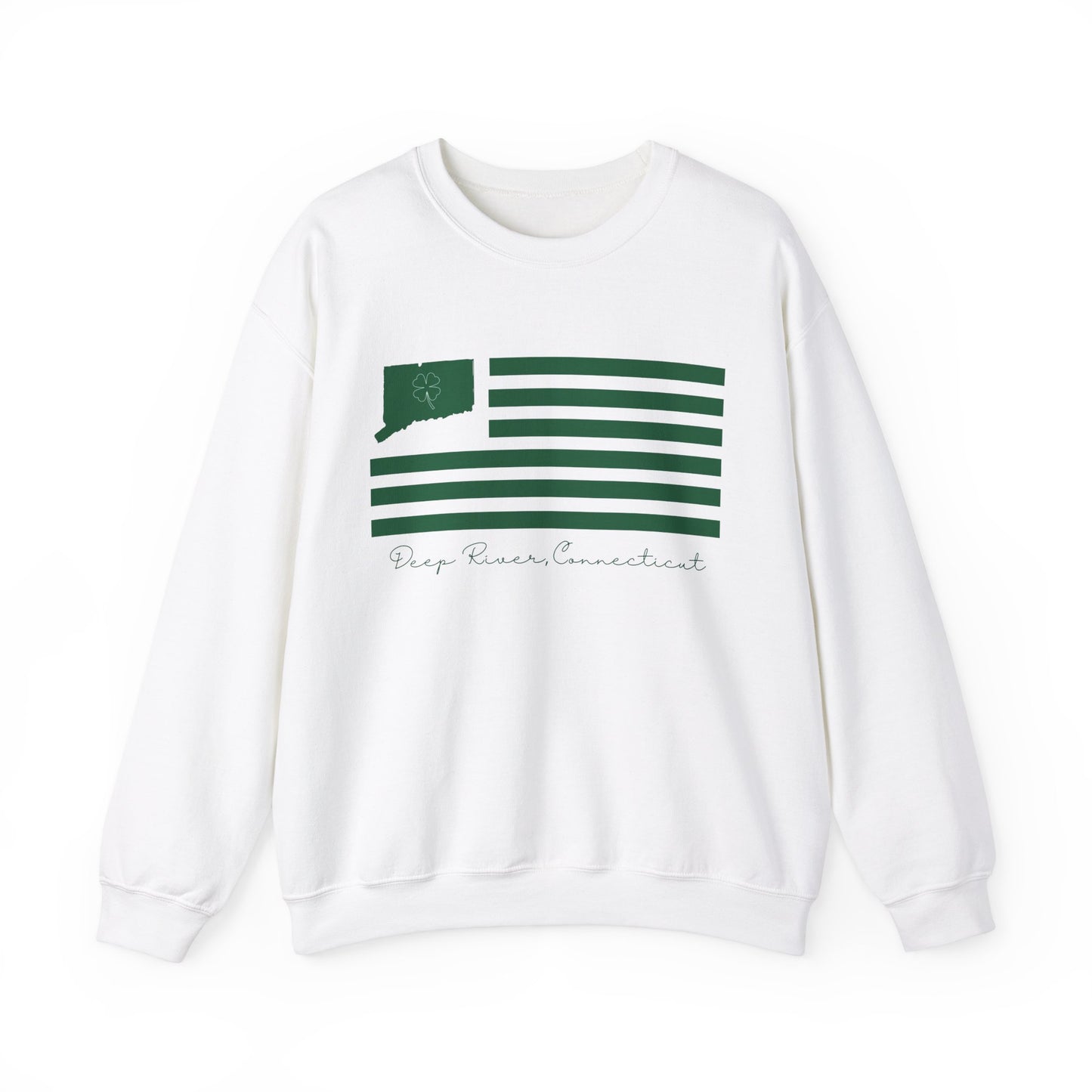 Deep River Connecticut St. Patrick’s Day Flag Unisex Heavy Blend™ Crewneck Sweatshirt