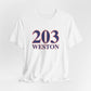 203 Weston Red White & Blue Unisex Jersey Short Sleeve T-Shirt