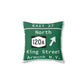 Vintage Merritt Parkway Exit 27 Sign Spun Polyester Square Pillow