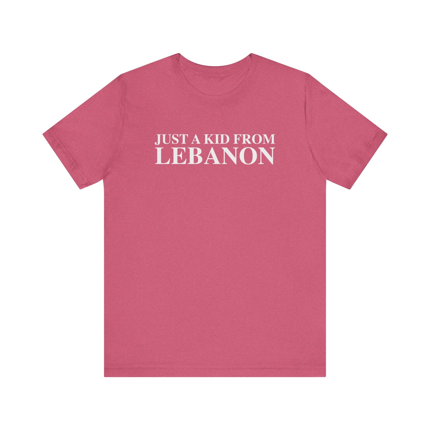 Just a kid from Lebanon Unisex Jersey Short Sleeve T-Shirt