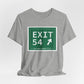 Vintage Exit 54  Merritt Parkway Sign Unisex Jersey Short Sleeve T-Shirt