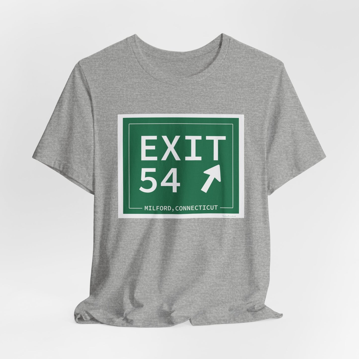 Vintage Exit 54  Merritt Parkway Sign Unisex Jersey Short Sleeve T-Shirt