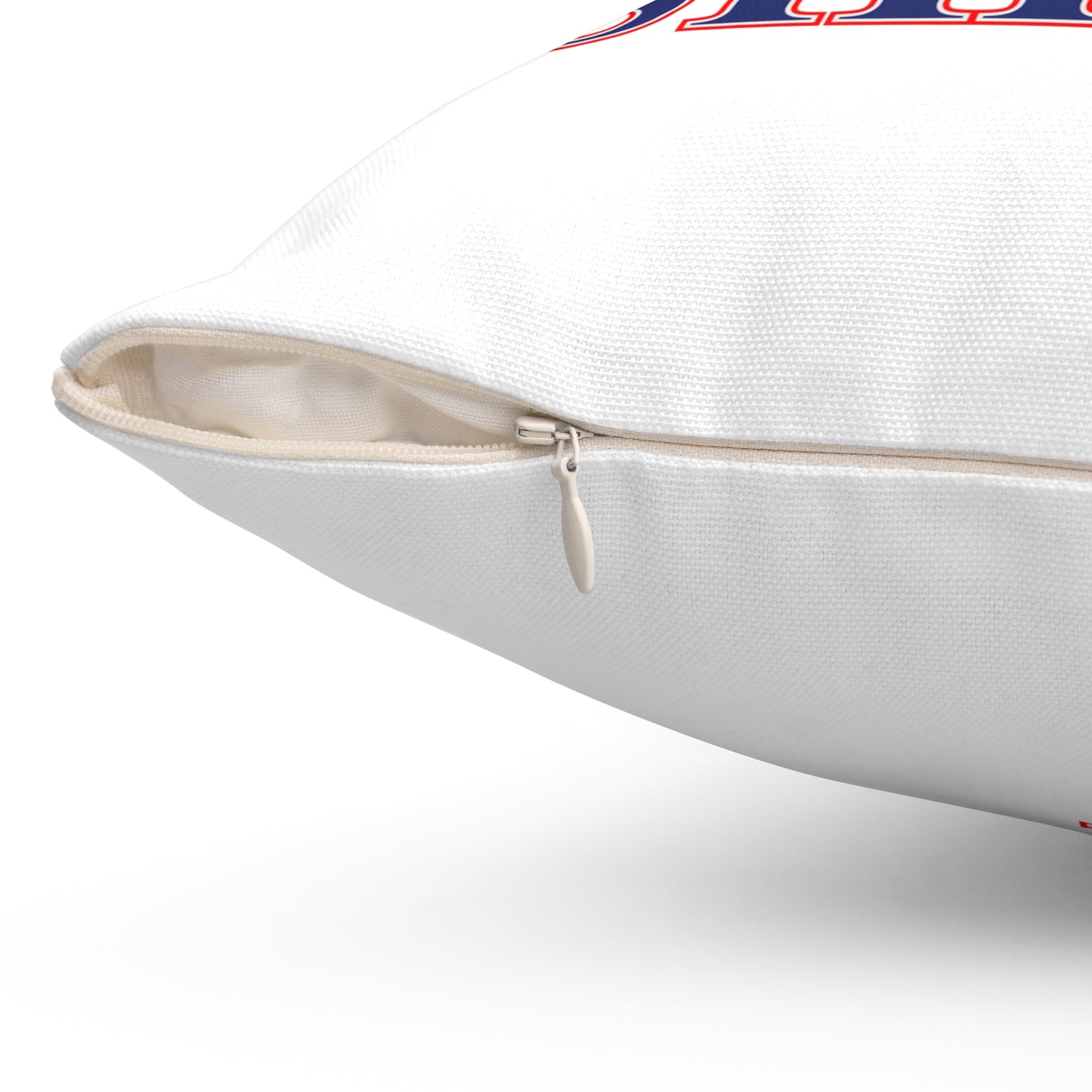 860 Ashford Red, White & Blue Spun Polyester Square Pillow