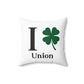 I Clover Union Spun Polyester Square Pillow