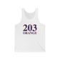 203 Orange Red White & Blue Unisex Jersey Tank Top
