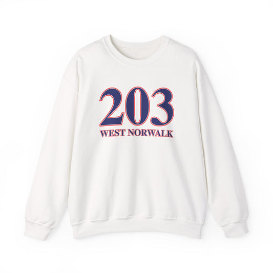 203 West Norwalk, Red, White & Blue Unisex Heavy Blend™ Crewneck Sweatshirt