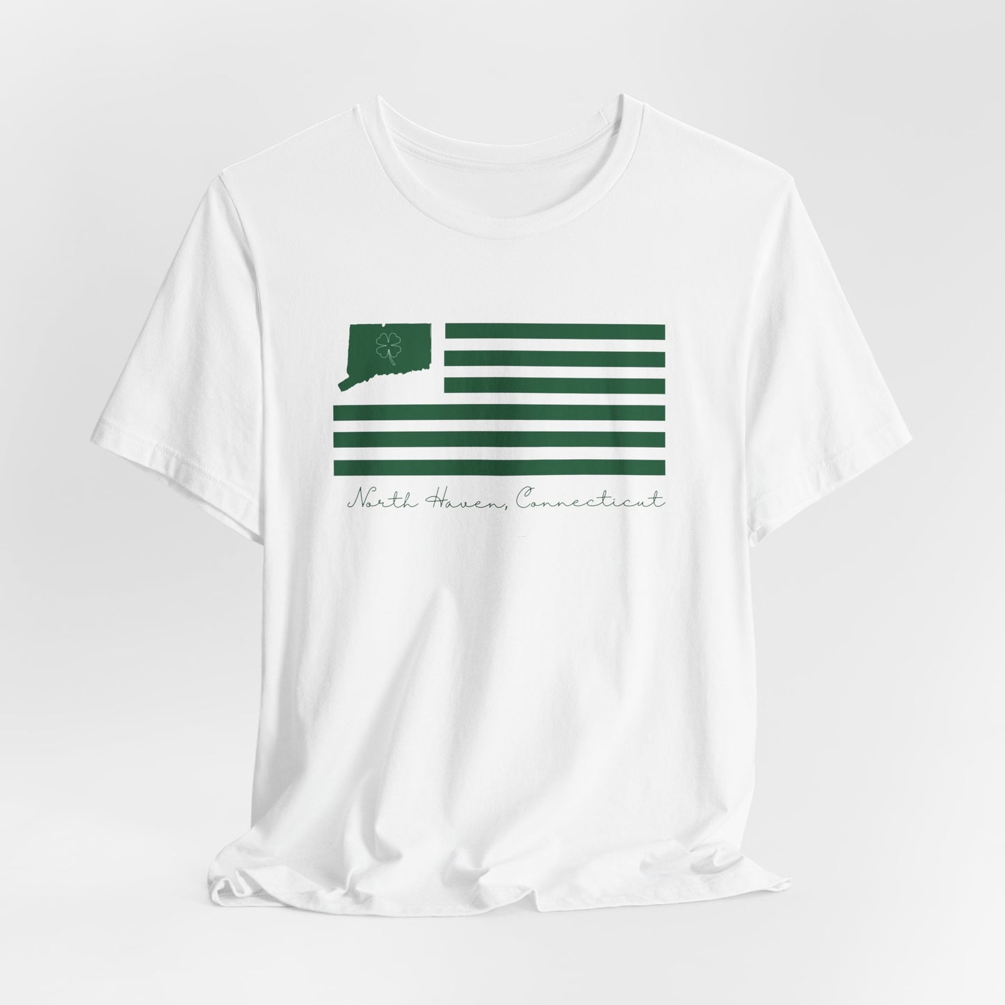 North Haven Connecticut St Patrick’s Day Flag Unisex Jersey Short Sleeve Tee