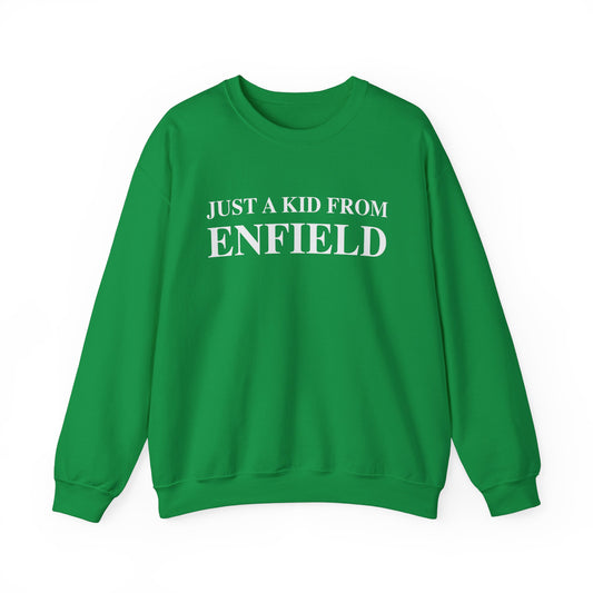 Just a kid from Enfield  Unisex Heavy Blend™ Crewneck Sweatshirt