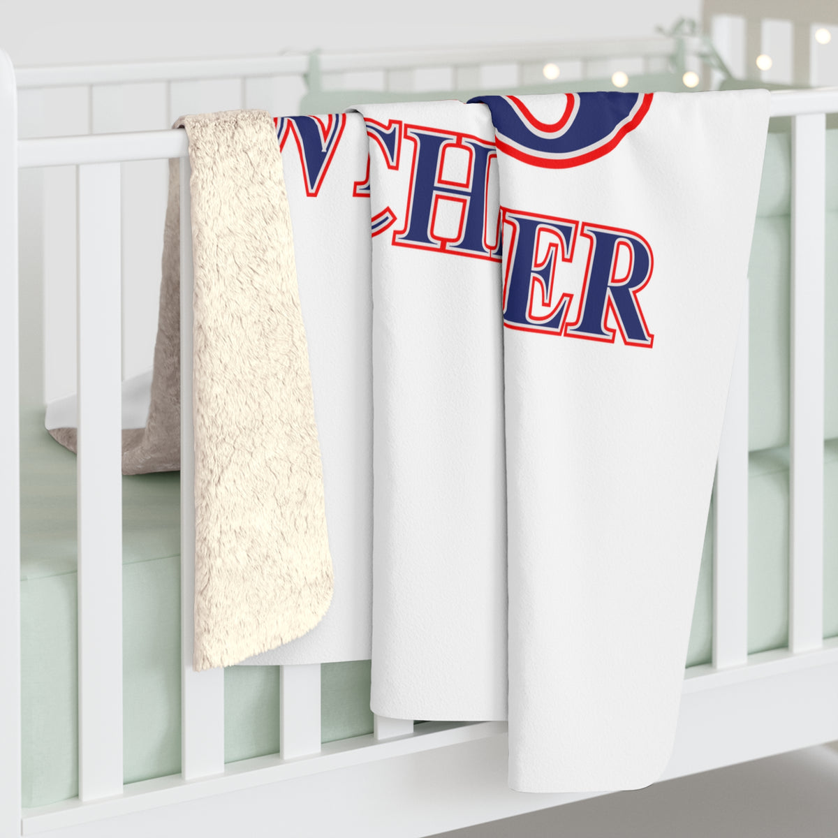 Winchester Red, White & Blue Sherpa Fleece Blanket