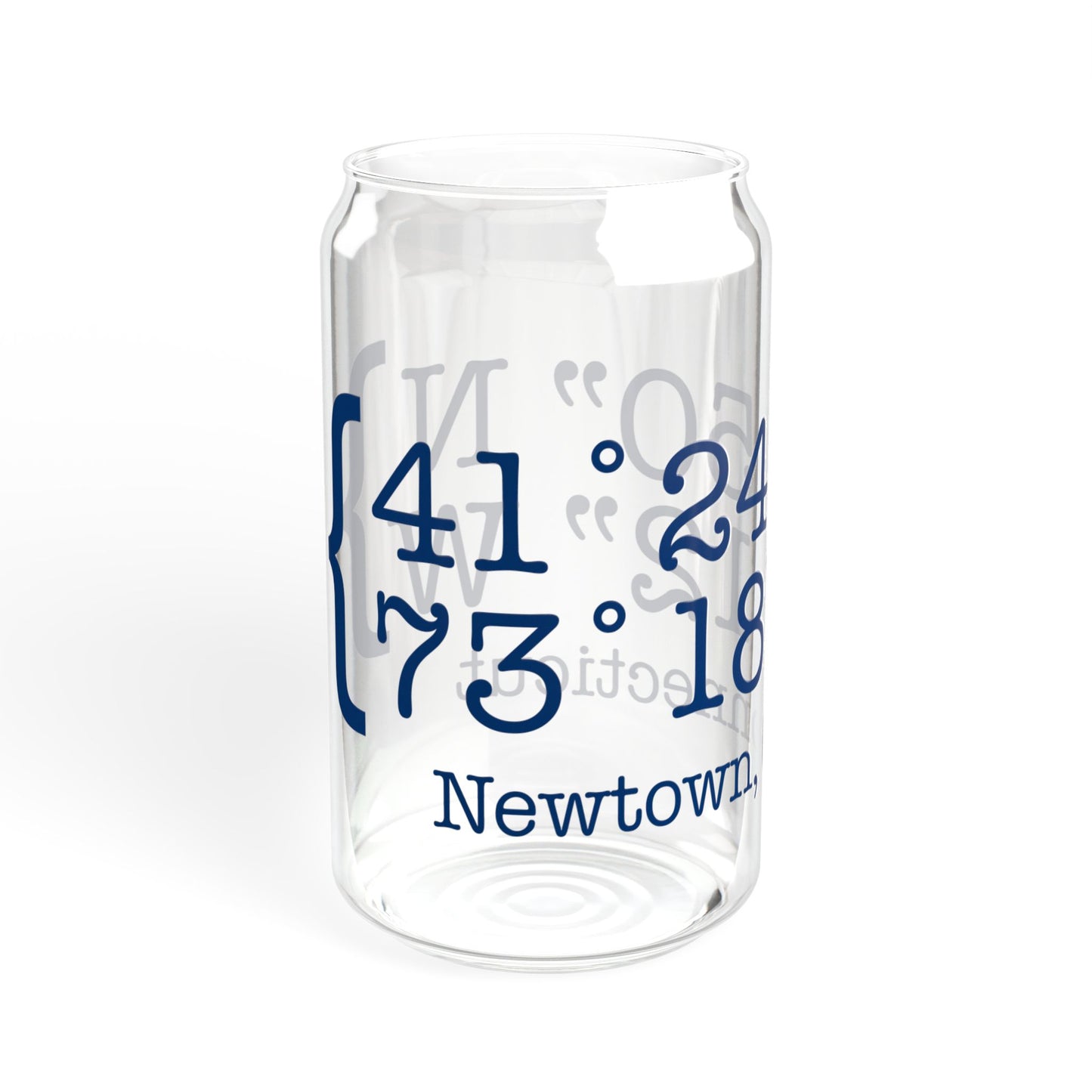 Newtown Coordinates Sipper Glass, 16oz