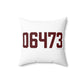 06473 North Haven Connecticut Zip Code Polyester Square Pillow