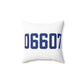 06607 Bridgeport Connecticut Zip Code Spun Polyester Square Pillow