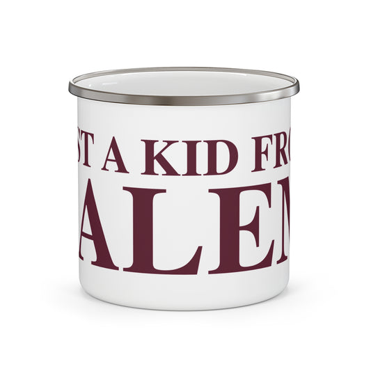 Just a kid from Salem Enamel Camping Mug
