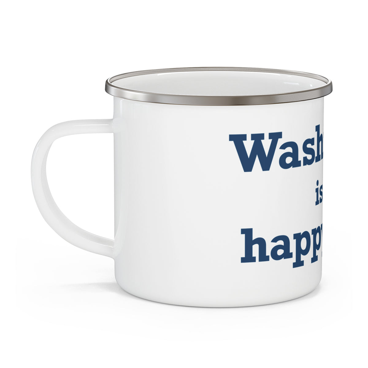 Washington is My Happy Place Enamel Camping Mug