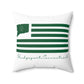 Bridgeport Connecticut St Patrick's Day Flag Spun Polyester Square Pillow