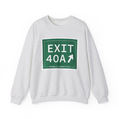 Vintage Exit 40A Merritt Parkway Sign Unisex Heavy Blend™ Crewneck Sweatshirt