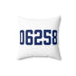 06258 Pomfret Connecticut Zip Code Spun Polyester Square Pillow