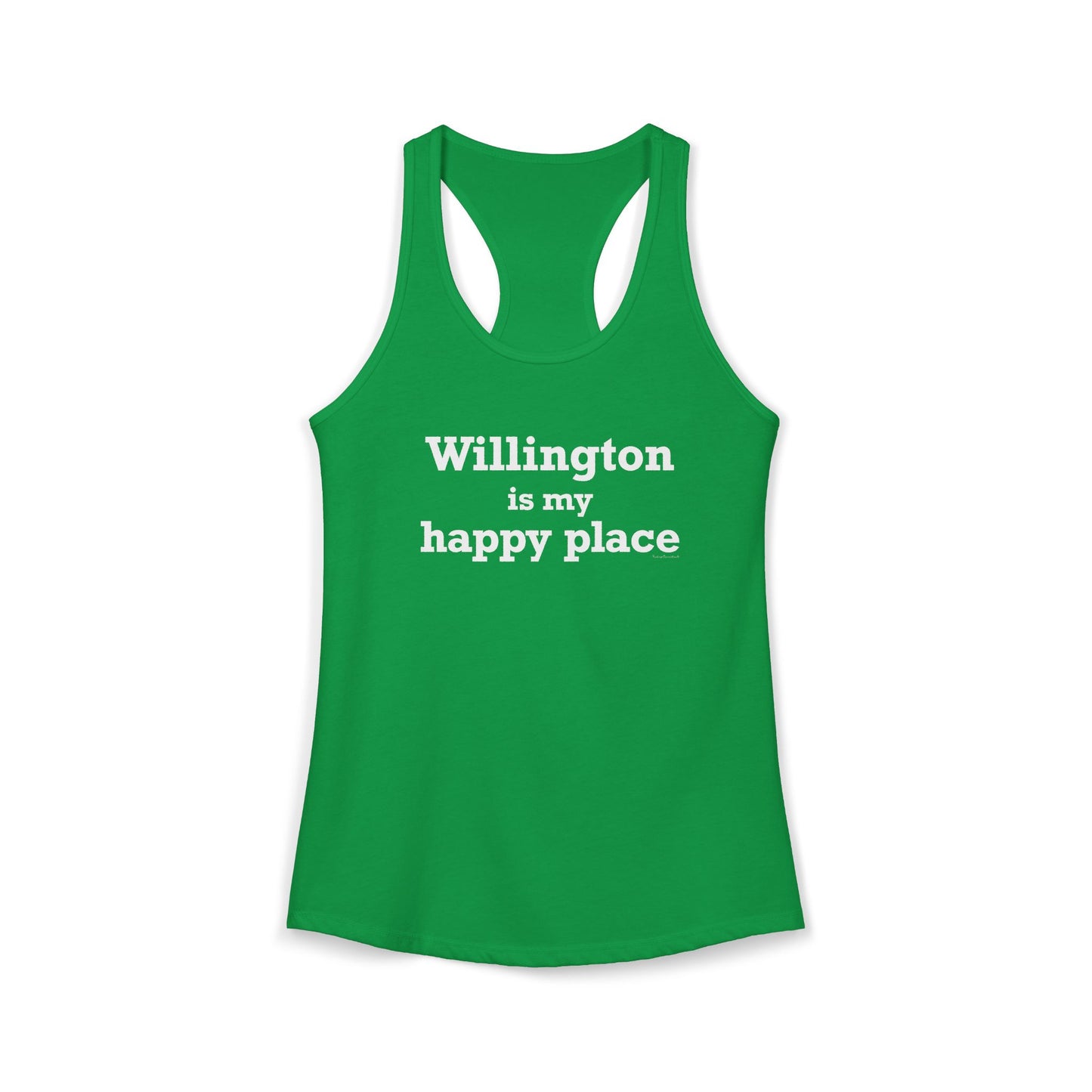 Willington is My Happy Place Women's Ideal Racerback Tank Top