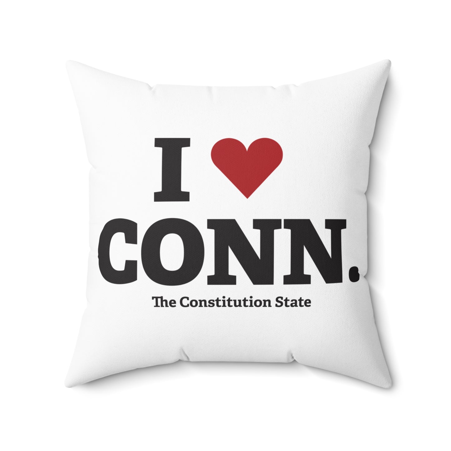 I Heart CONN. Spun Polyester Square Pillow