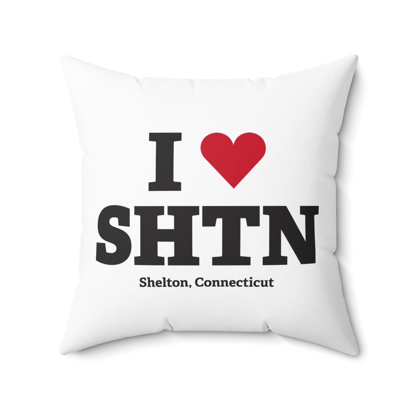 I Heart SHTN Spun Polyester Square Pillow