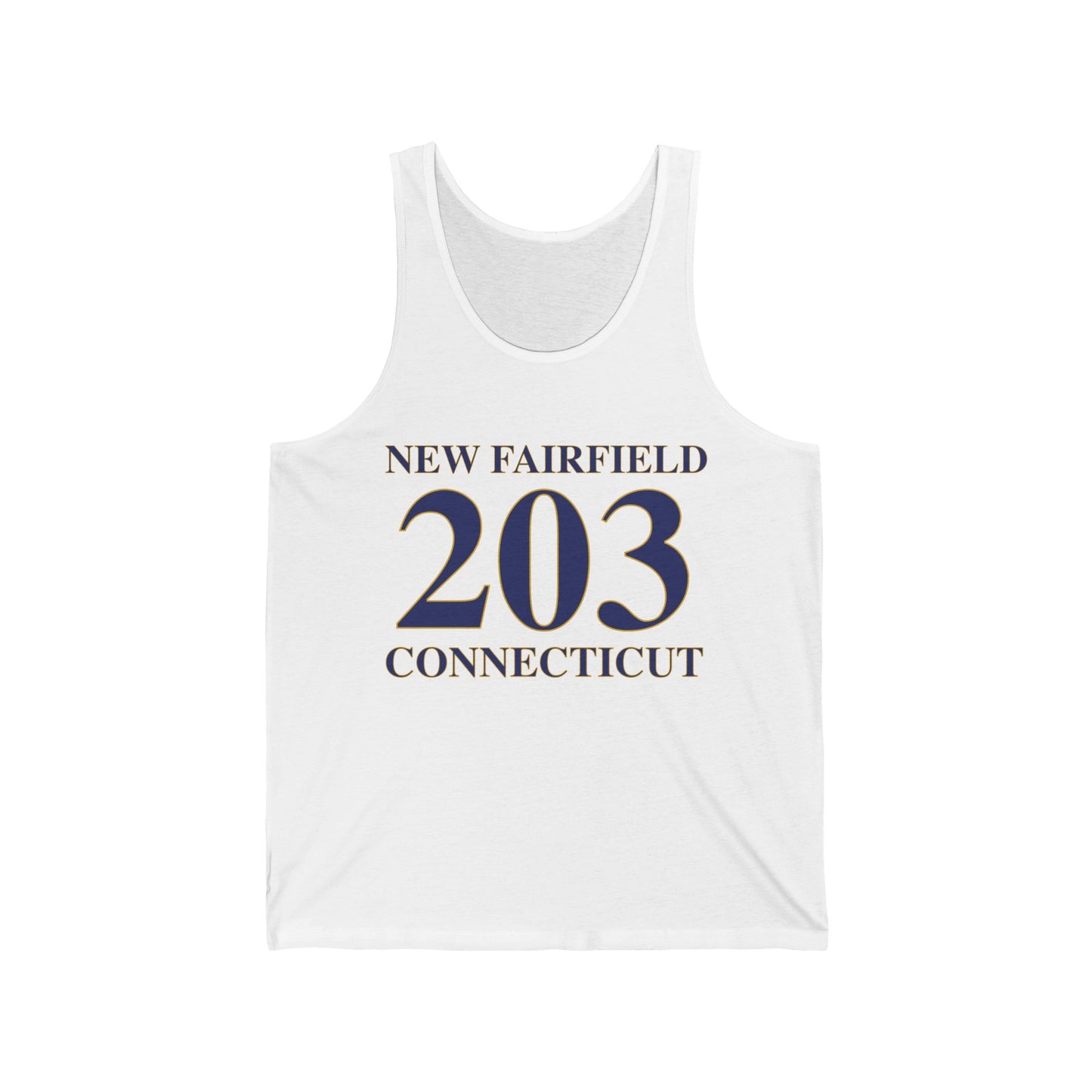 New Fairfield 203 Connecticut Unisex Jersey Tank Top