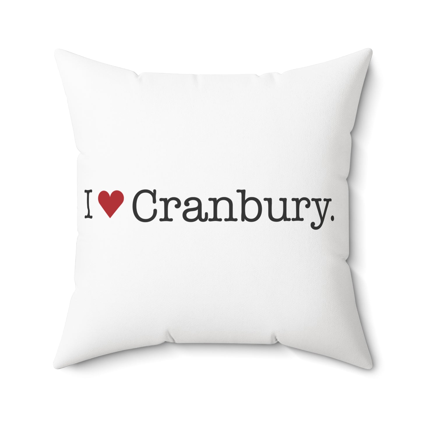 I Heart Cranbury. Spun Polyester Square Pillow