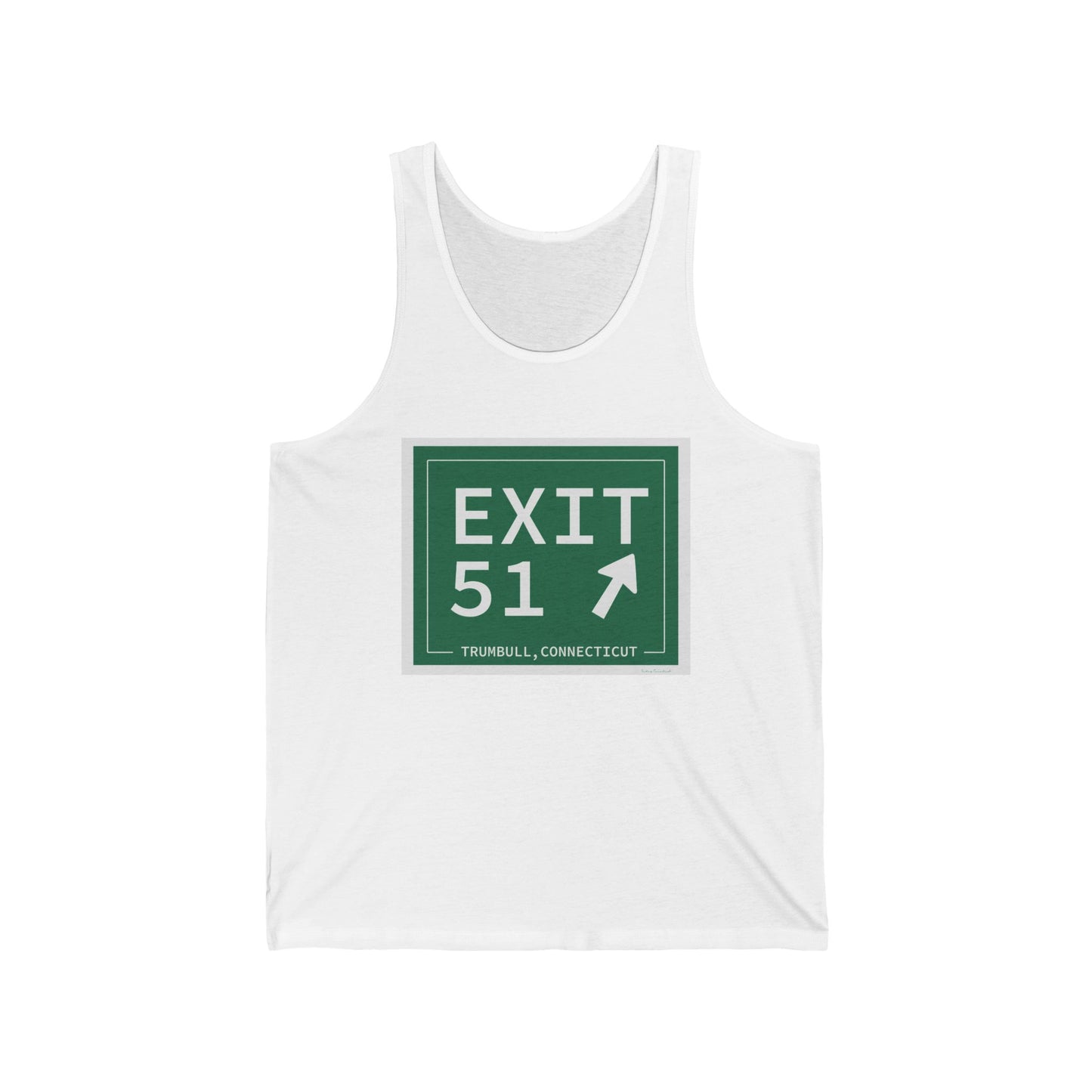 Vintage Exit 51  Merritt Parkway Sign Unisex Jersey Tank Top