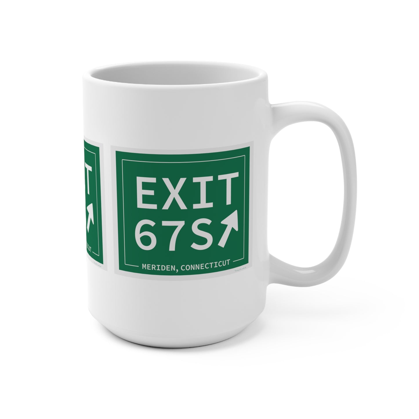 Vintage Exit 67S WCP Sign Mug 15oz
